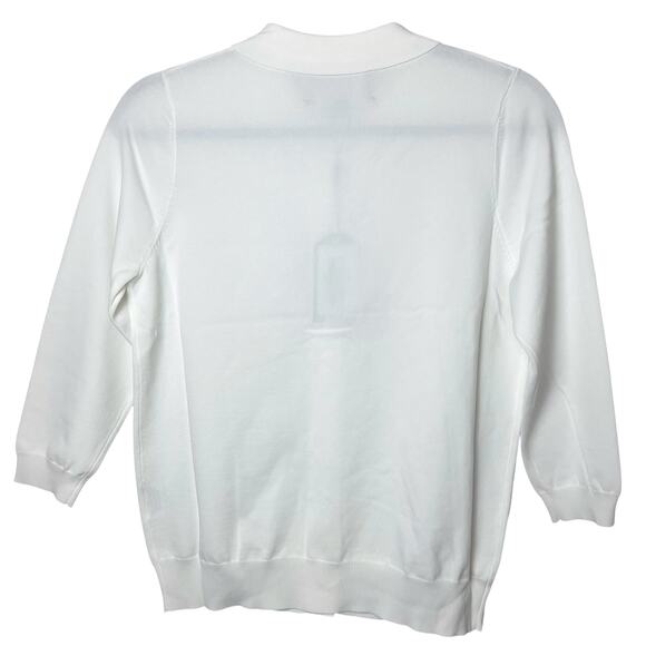 NWT Aleeza Paris Barbara Gold Hardware Knit Cardigan Sweater Top Size Small - Picture 9 of 11